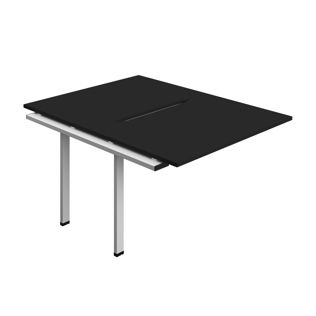 Synergy Bench Extension With Cut Out: 2 Person (Fsc) | 1200 X 800 | Black/Silver
