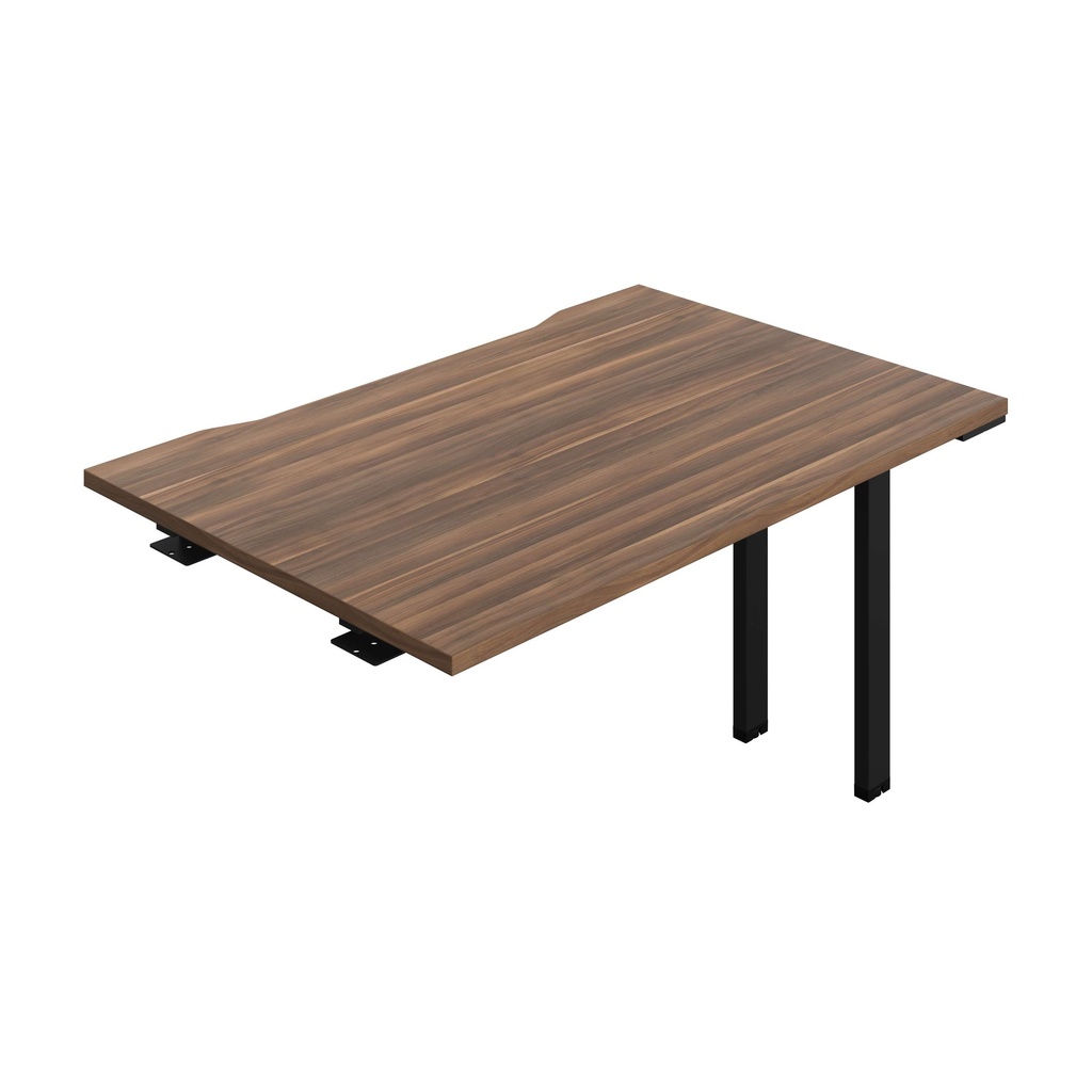 Synergy Bench Extension With Cut Out: 1 Person (Fsc) | 1200 X 800 | Dark Walnut/Black