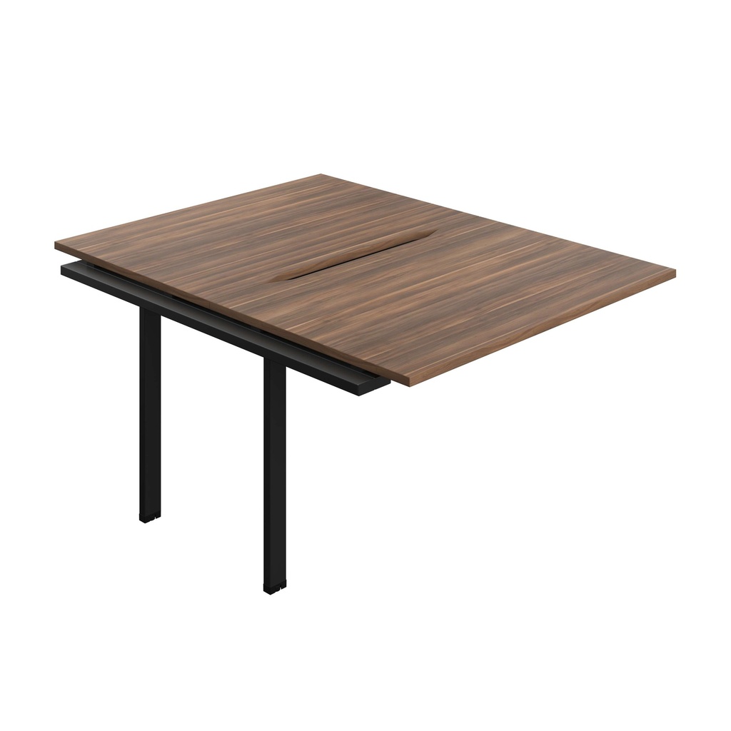 Synergy Bench Extension With Cut Out: 2 Person (Fsc) | 1200 X 800 | Dark Walnut/Black