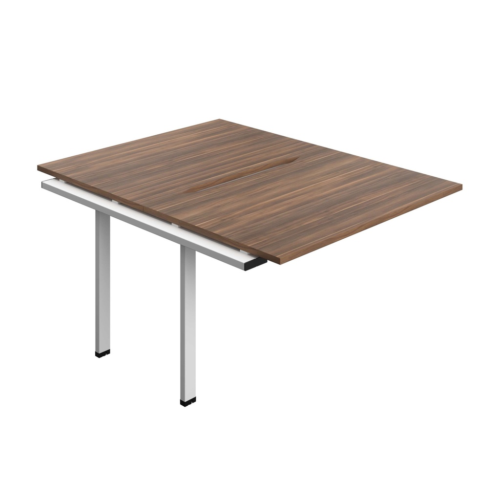 Synergy Bench Extension With Cut Out: 2 Person (Fsc) | 1200 X 800 | Dark Walnut/White