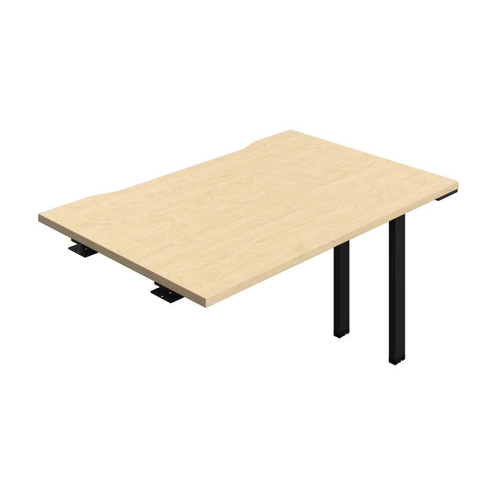 Synergy Bench Extension With Cut Out: 1 Person (Fsc) | 1200 X 800 | Maple/Black