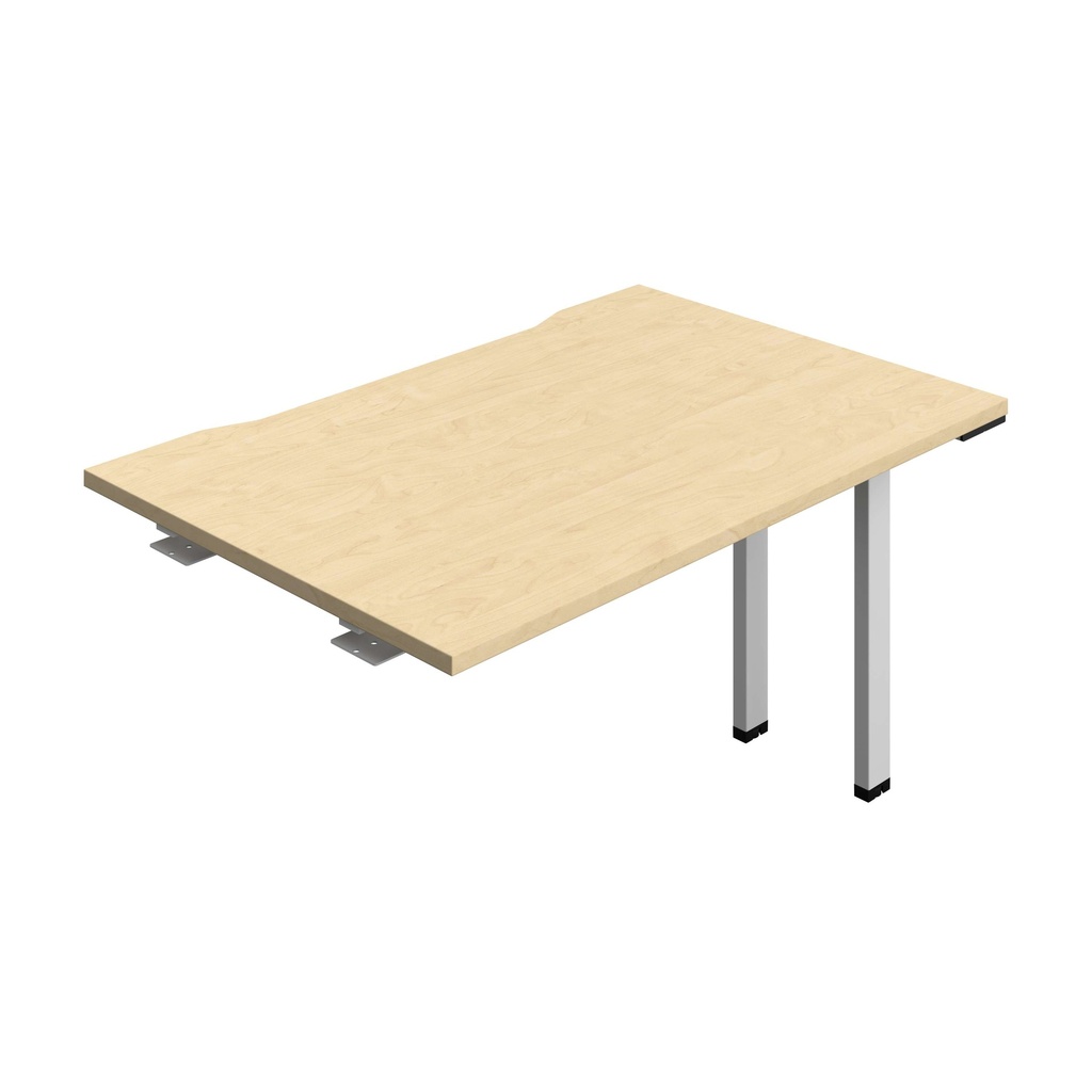 Synergy Bench Extension With Cut Out: 1 Person (Fsc) | 1200 X 800 | Maple/Silver