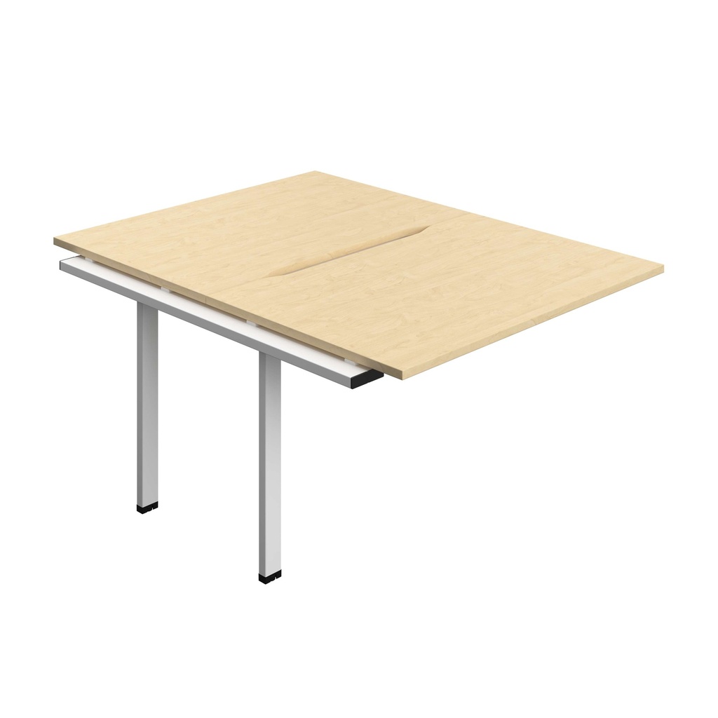 Synergy Bench Extension With Cut Out: 2 Person (Fsc) | 1200 X 800 | Maple/White