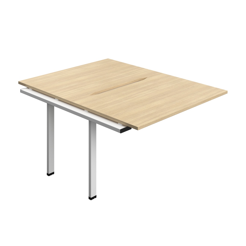 Synergy Bench Extension With Cut Out: 2 Person (Fsc) | 1200 X 800 | Nova Oak/White