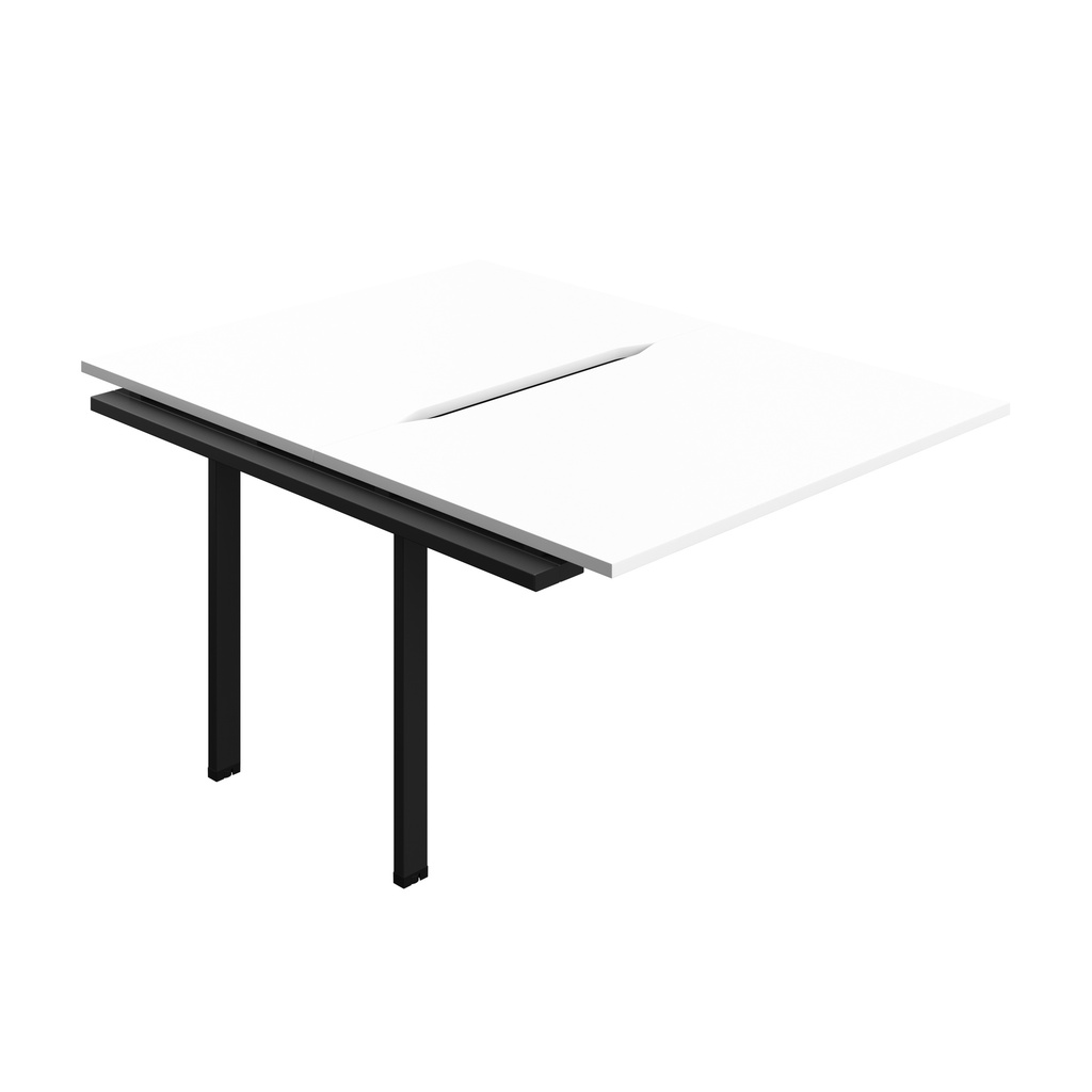 Synergy Bench Extension With Cut Out: 2 Person (Fsc) | 1200 X 800 | White/Black