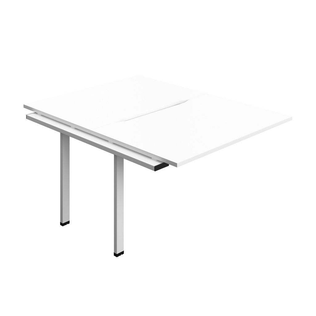 Synergy Bench Extension With Cut Out: 2 Person (Fsc) | 1200 X 800 | White/White