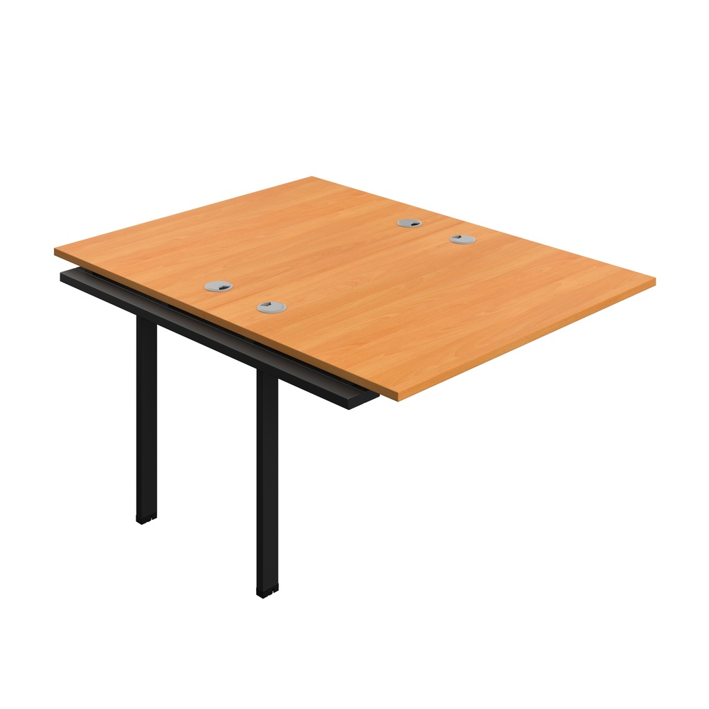 Synergy Bench Extension With Cable Ports: 2 Person (Fsc) | 1200 X 800 | Beech/Black