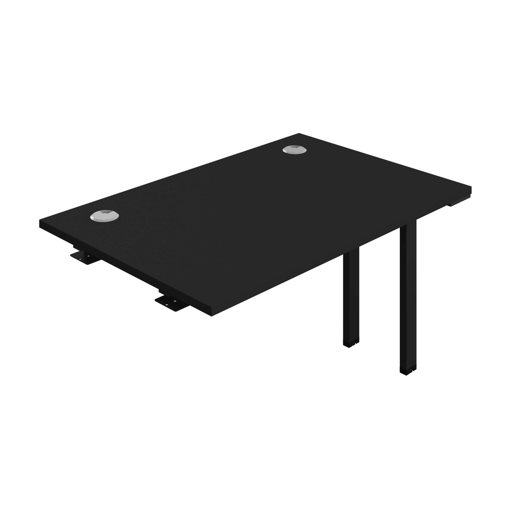 Synergy Bench Extension With Cable Ports: 1 Person (Fsc) | 1200 X 800 | Black/Black