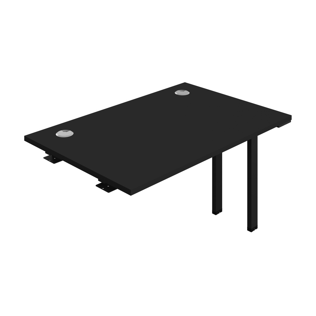 Synergy Bench Extension With Cable Ports: 1 Person (Fsc) | 1200 X 800 | Black/Black