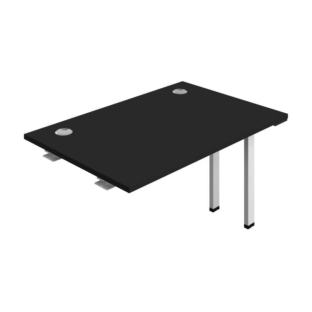 Synergy Bench Extension With Cable Ports: 1 Person (Fsc) | 1200 X 800 | Black/White