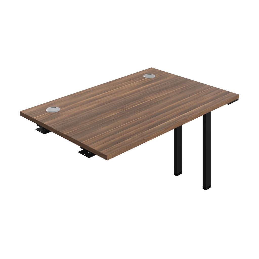 Synergy Bench Extension With Cable Ports: 1 Person (Fsc) | 1200 X 800 | Dark Walnut/Black