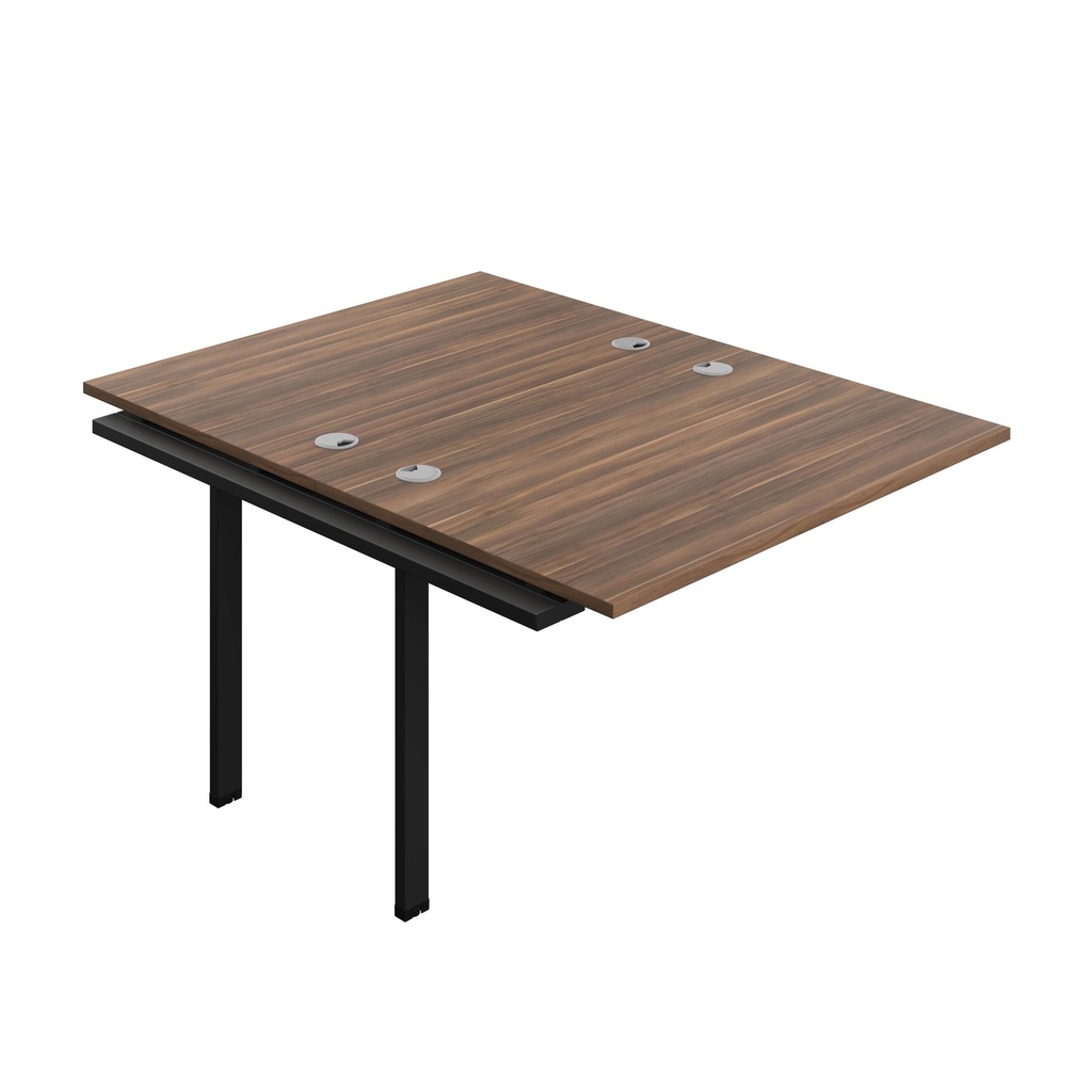 Synergy Bench Extension With Cable Ports: 2 Person (Fsc) | 1200 X 800 | Dark Walnut/Black