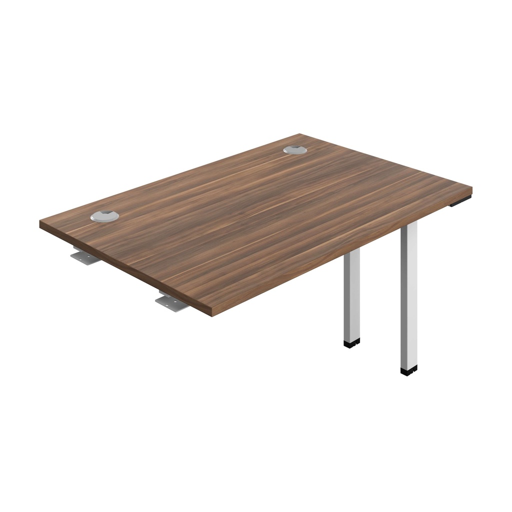 Synergy Bench Extension With Cable Ports: 1 Person (Fsc) | 1200 X 800 | Dark Walnut/White