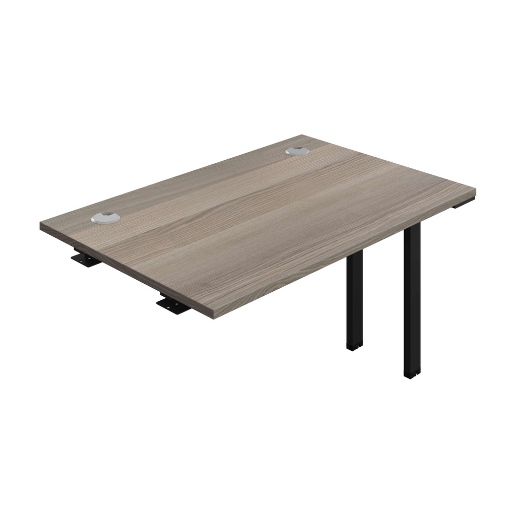 Synergy Bench Extension With Cable Ports: 1 Person (Fsc) | 1200 X 800 | Grey Oak/Black