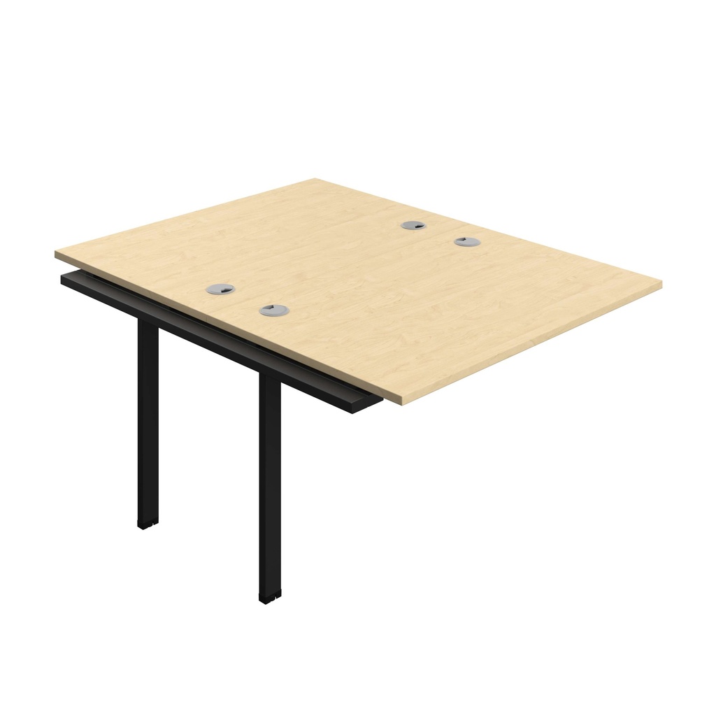 Synergy Bench Extension With Cable Ports: 2 Person (Fsc) | 1200 X 800 | Maple/Black