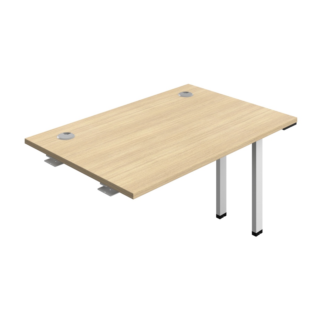 Synergy Bench Extension With Cable Ports: 1 Person (Fsc) | 1200 X 800 | Nova Oak/White