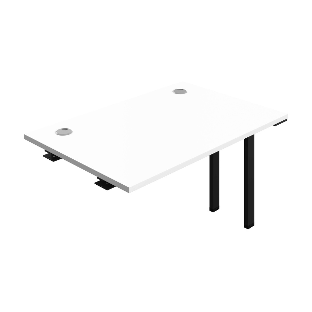 Synergy Bench Extension With Cable Ports: 1 Person (Fsc) | 1200 X 800 | White/Black