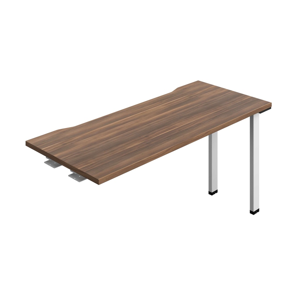 Synergy Bench Extension With Cut Out: 1 Person (Fsc) | 1400 X 600 | Dark Walnut/White