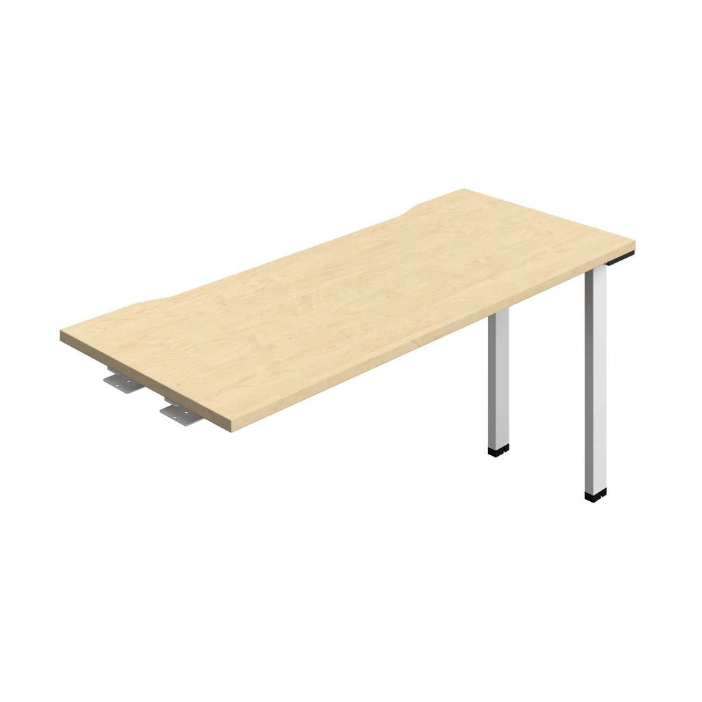 Synergy Bench Extension With Cut Out: 1 Person (Fsc) | 1400 X 600 | Maple/White