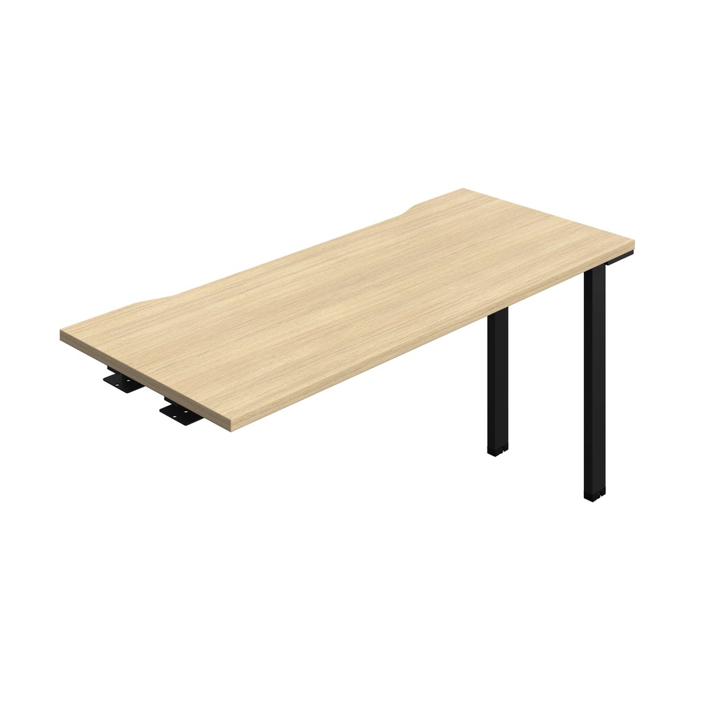 Synergy Bench Extension With Cut Out: 1 Person (Fsc) | 1400 X 600 | Nova Oak/Black