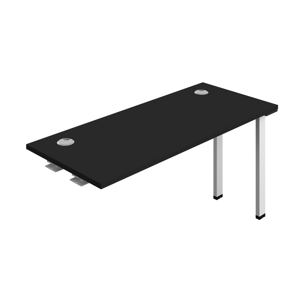 Synergy Bench Extension With Cable Ports: 1 Person (Fsc) | 1400 X 600 | Black/White