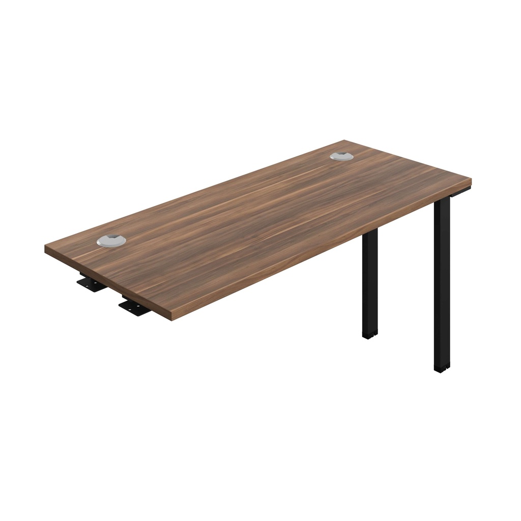Synergy Bench Extension With Cable Ports: 1 Person (Fsc) | 1400 X 600 | Dark Walnut/Black