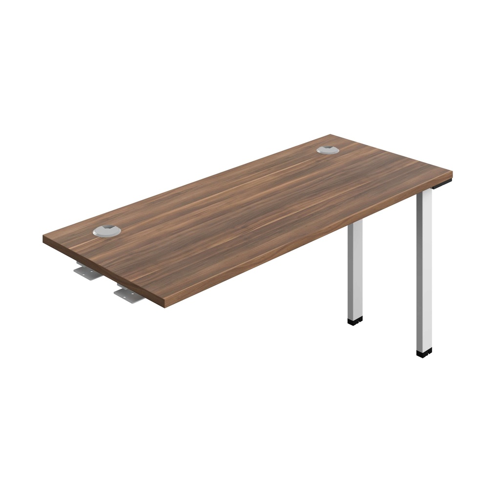 Synergy Bench Extension With Cable Ports: 1 Person (Fsc) | 1400 X 600 | Dark Walnut/White
