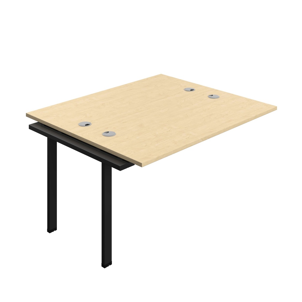 Synergy Bench Extension With Cable Ports: 2 Person (Fsc) | 1400 X 600 | Maple/Black
