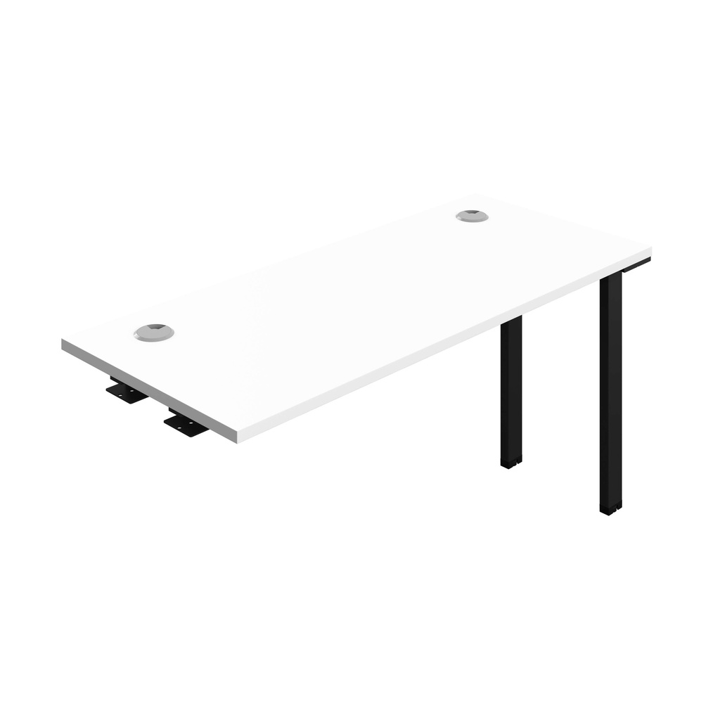 Synergy Bench Extension With Cable Ports: 1 Person (Fsc) | 1400 X 600 | White/Black