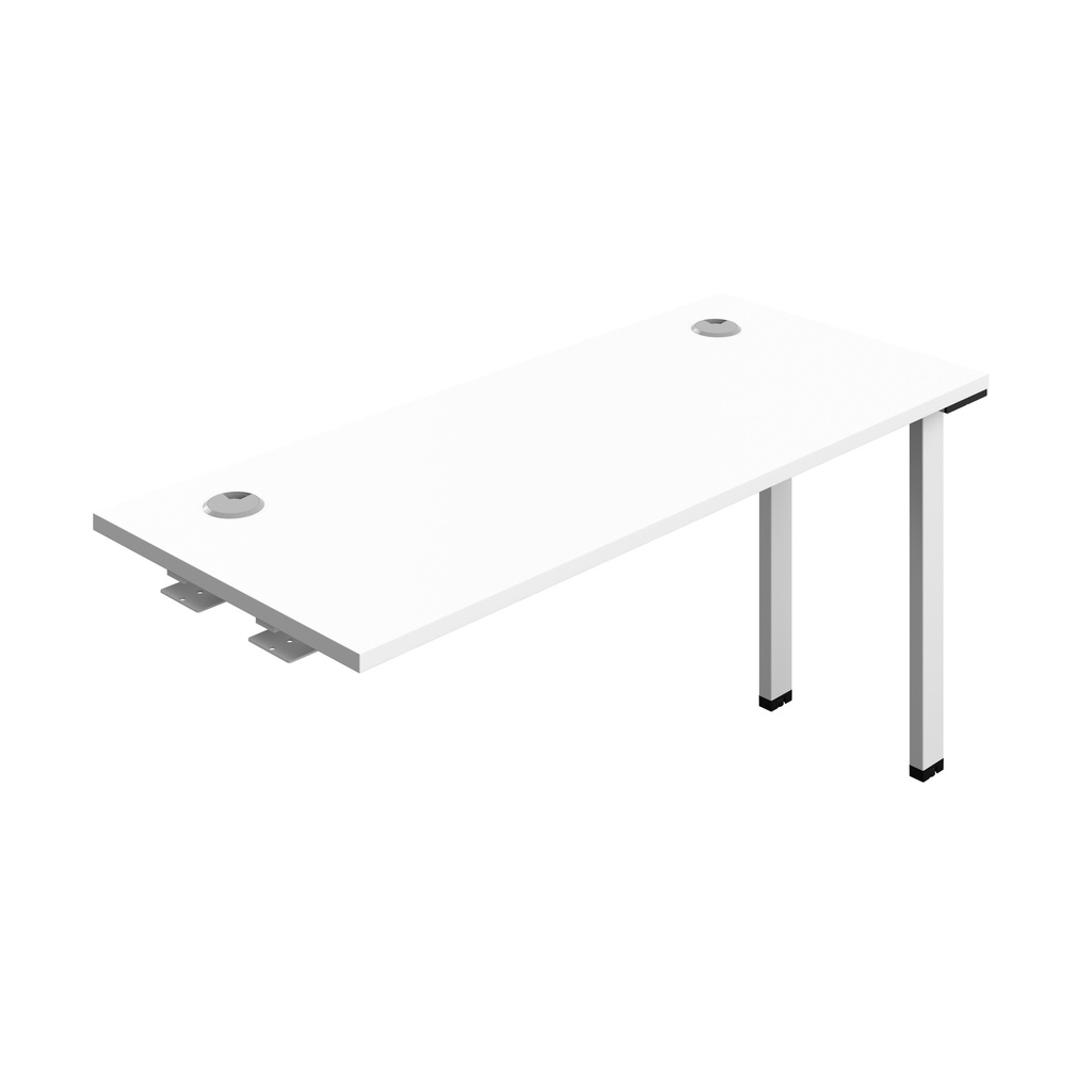 Synergy Bench Extension With Cable Ports: 1 Person (Fsc) | 1400 X 600 | White/White