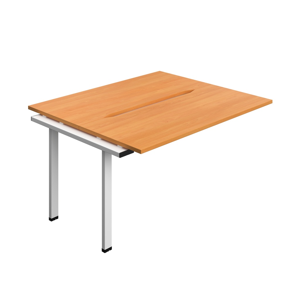 Synergy Bench Extension With Cut Out: 2 Person (Fsc) | 1400 X 700 | Beech/White