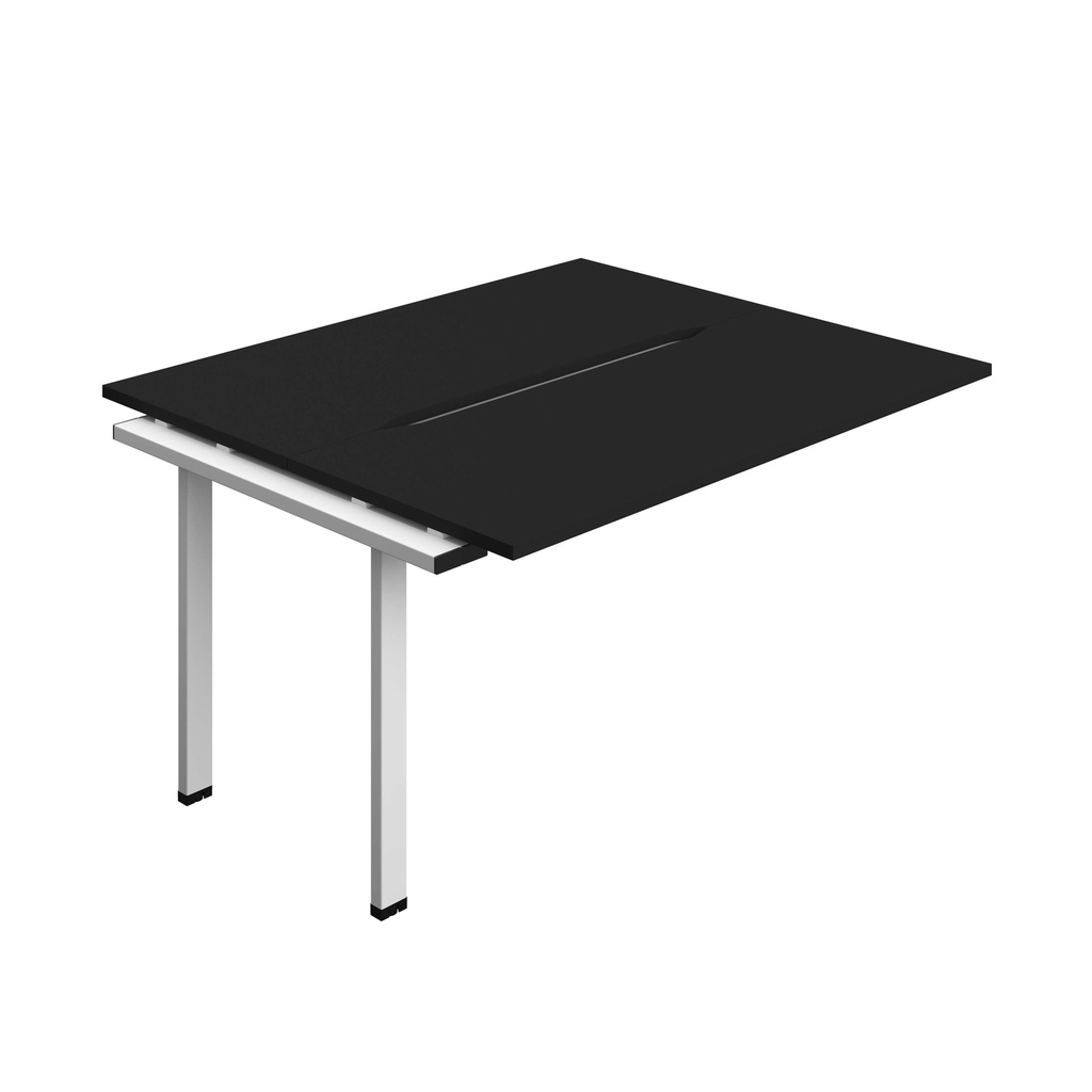 Synergy Bench Extension With Cut Out: 2 Person (Fsc) | 1400 X 700 | Black/White