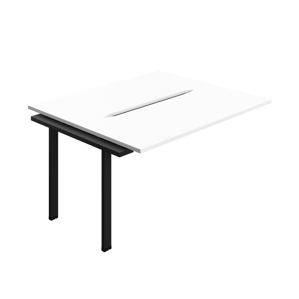 Synergy Bench Extension With Cut Out: 2 Person (Fsc) | 1400 X 700 | White/Black