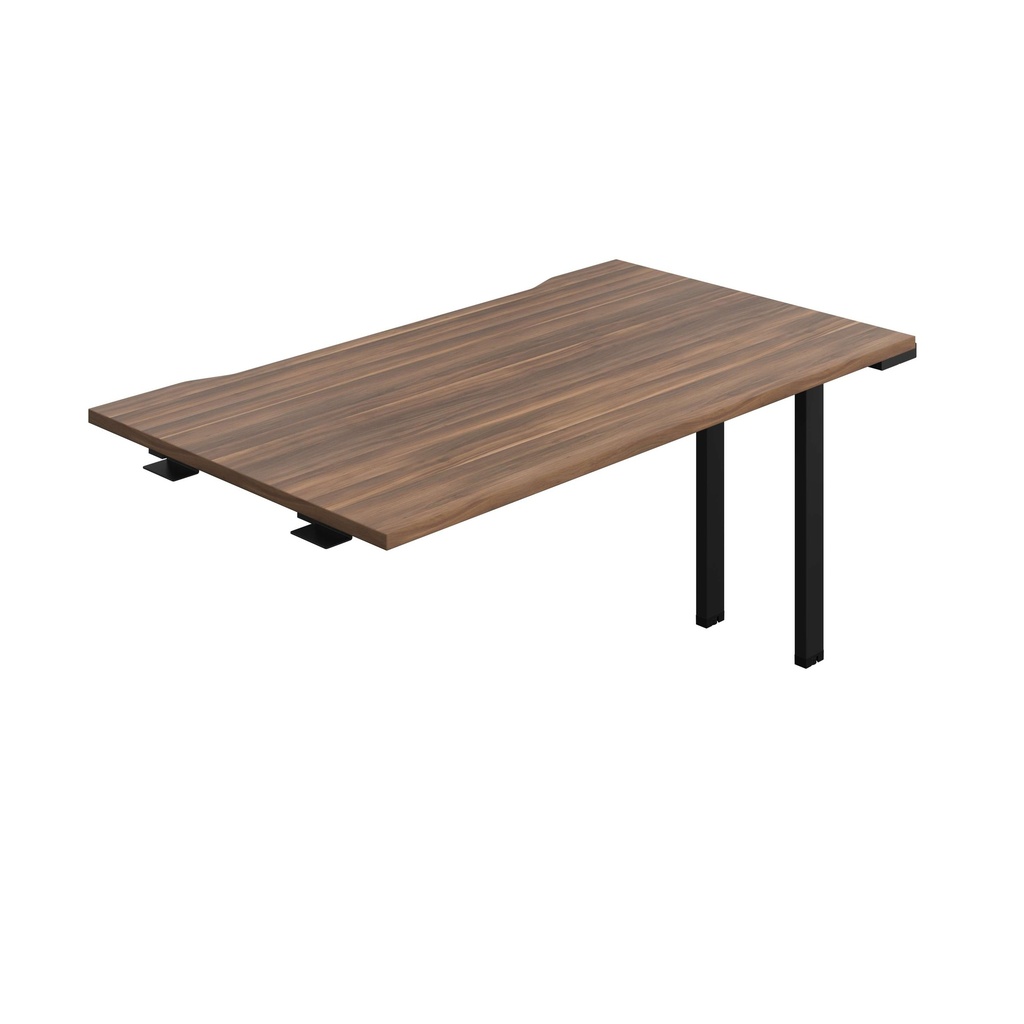 Synergy Bench Extension With Cut Out: 1 Person (Fsc) | 1400 X 800 | Dark Walnut/Black