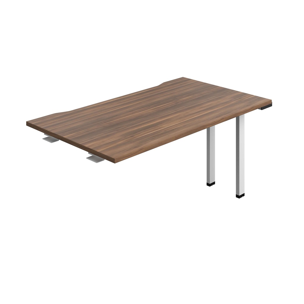 Synergy Bench Extension With Cut Out: 1 Person (Fsc) | 1400 X 800 | Dark Walnut/White