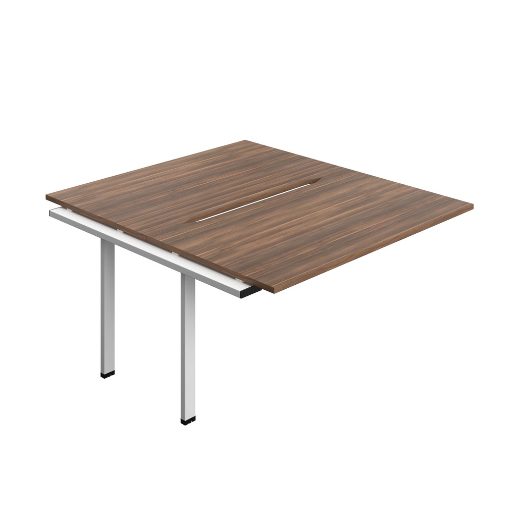 Synergy Bench Extension With Cut Out: 2 Person (Fsc) | 1400 X 800 | Dark Walnut/White