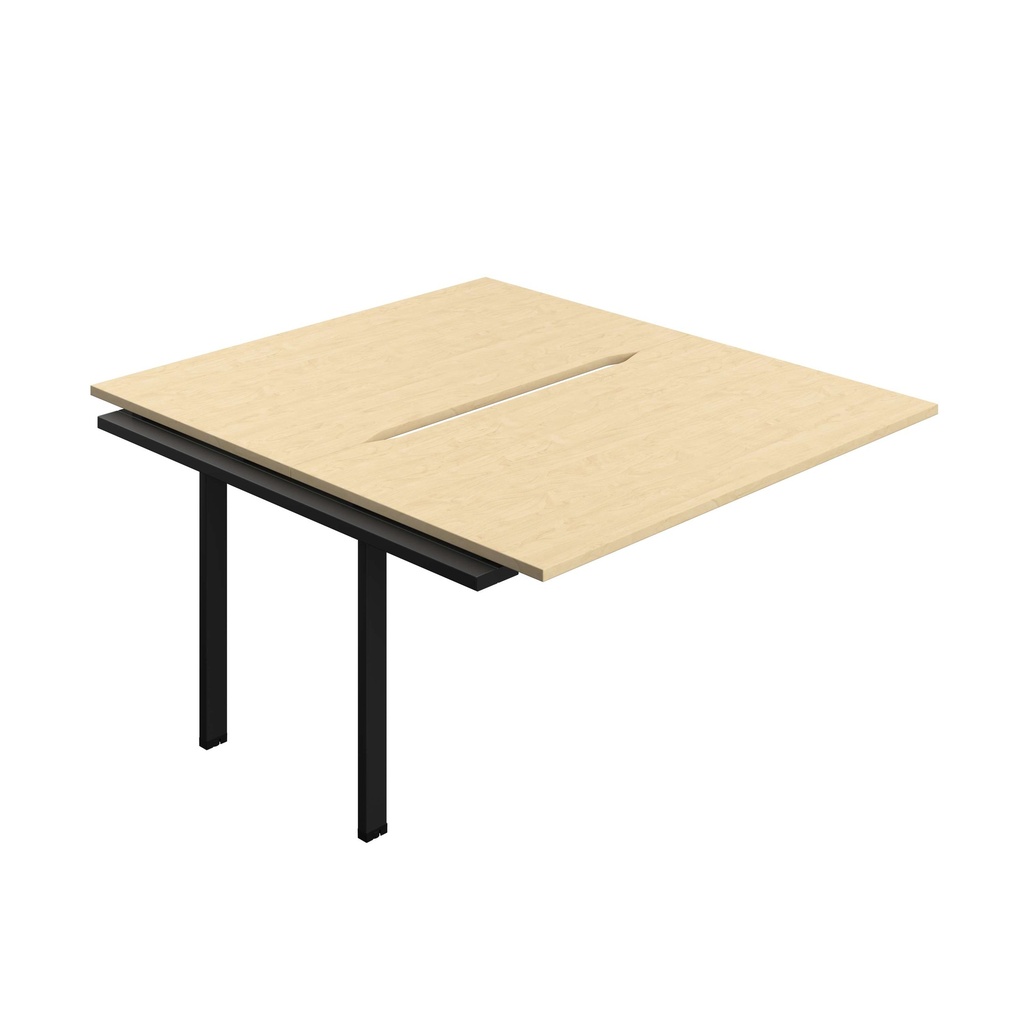 Synergy Bench Extension With Cut Out: 2 Person (Fsc) | 1400 X 800 | Maple/Black