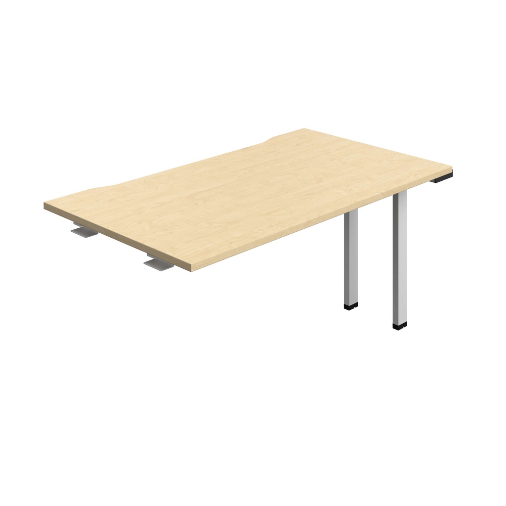 Synergy Bench Extension With Cut Out: 1 Person (Fsc) | 1400 X 800 | Maple/Silver