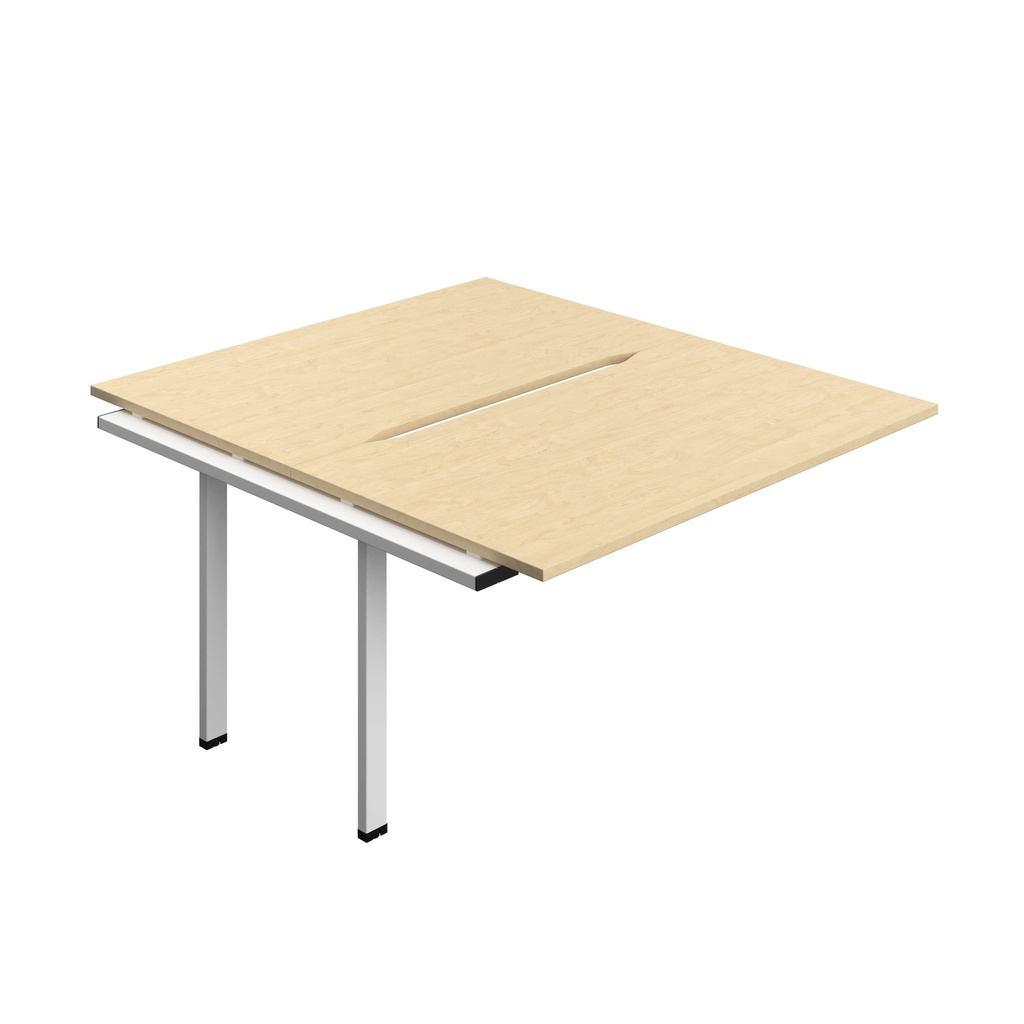 Synergy Bench Extension With Cut Out: 2 Person (Fsc) | 1400 X 800 | Maple/White