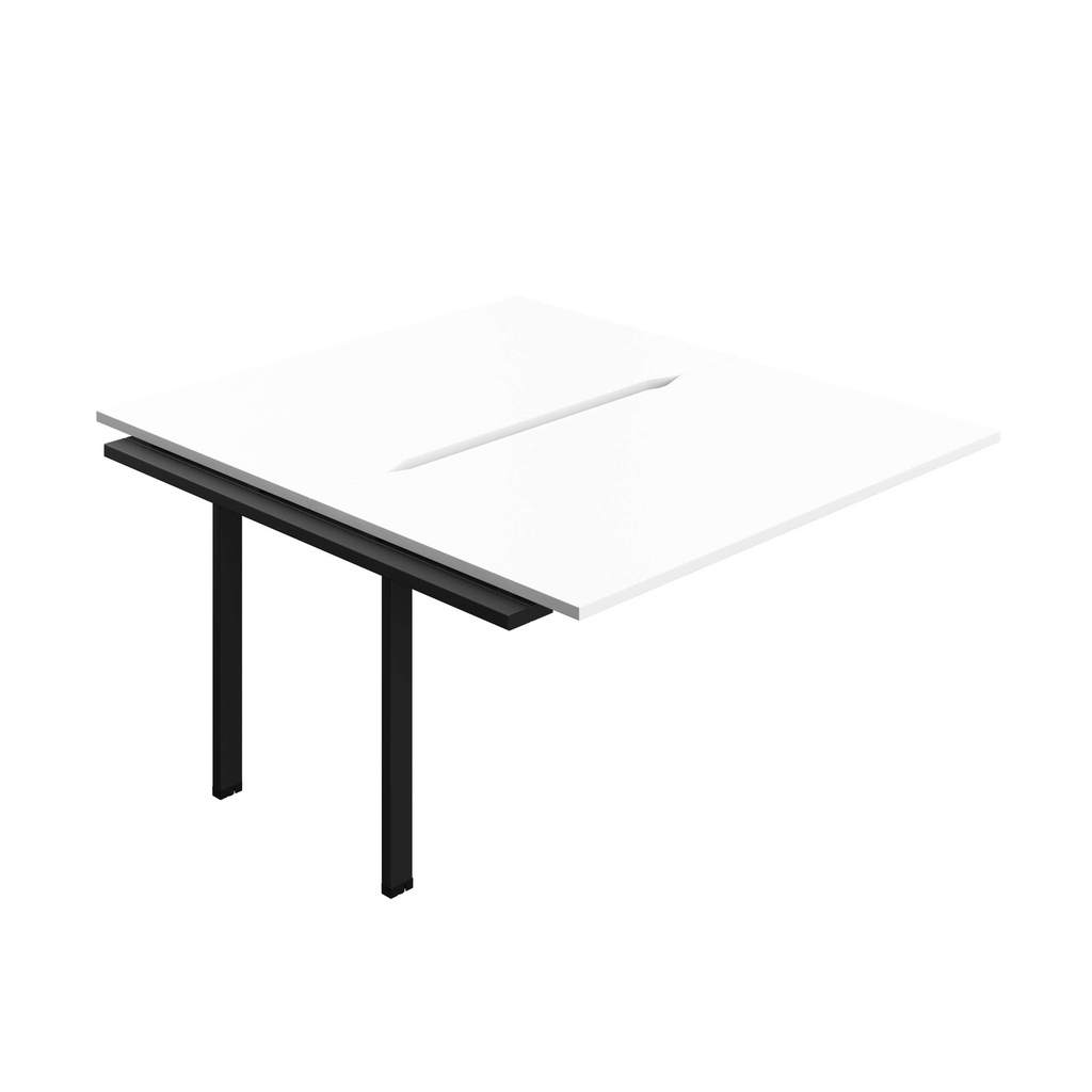 Synergy Bench Extension With Cut Out: 2 Person (Fsc) | 1400 X 800 | White/Black