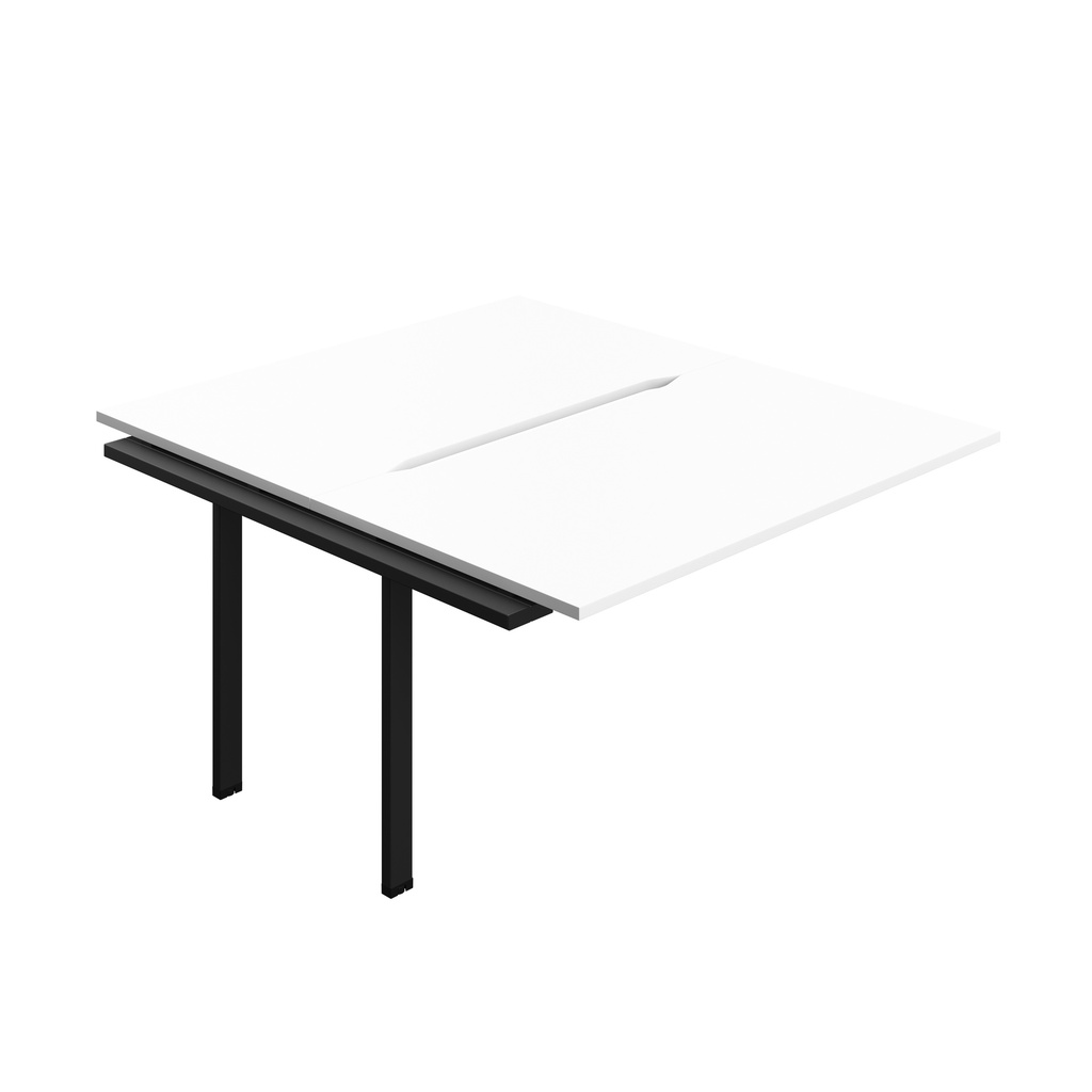 Synergy Bench Extension With Cut Out: 2 Person (Fsc) | 1400 X 800 | White/Black