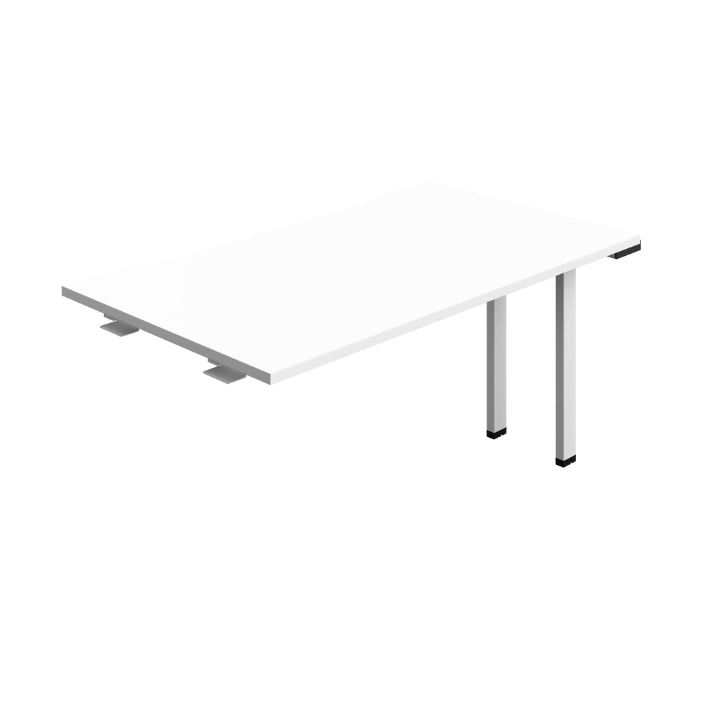 Synergy Bench Extension With Cut Out: 1 Person (Fsc) | 1400 X 800 | White/White