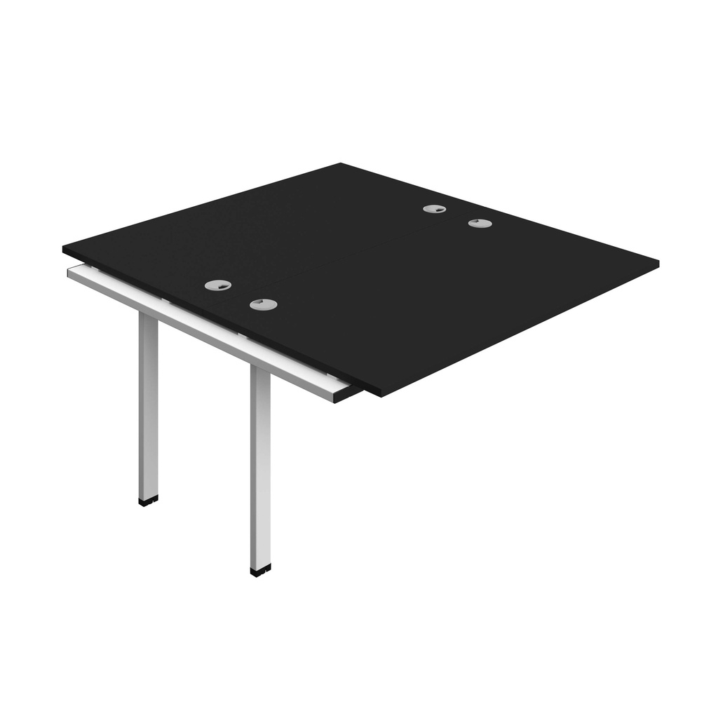 Synergy Bench Extension With Cable Ports: 2 Person (Fsc) | 1400 X 800 | Black/Black