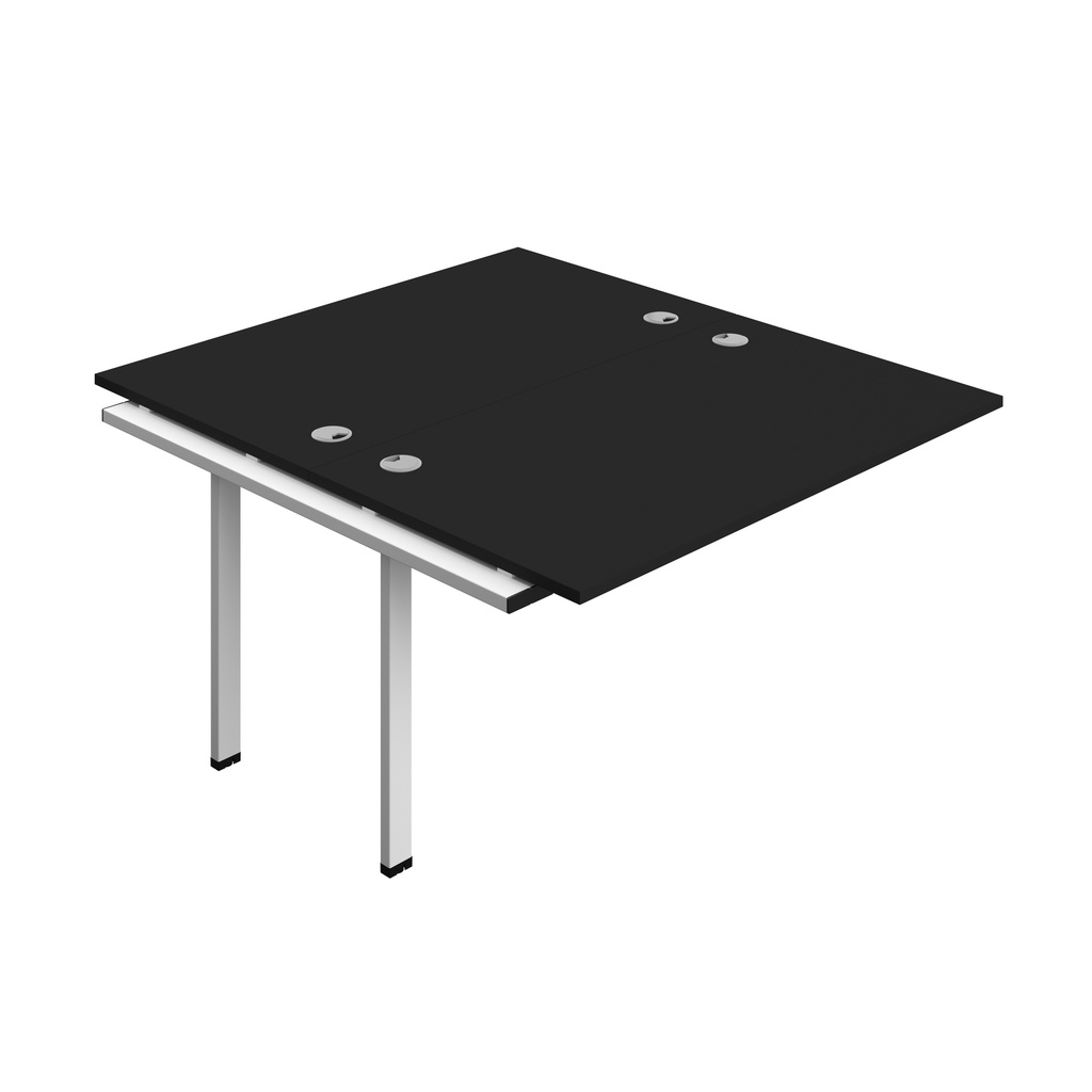 Synergy Bench Extension With Cable Ports: 2 Person (Fsc) | 1400 X 800 | Black/Black