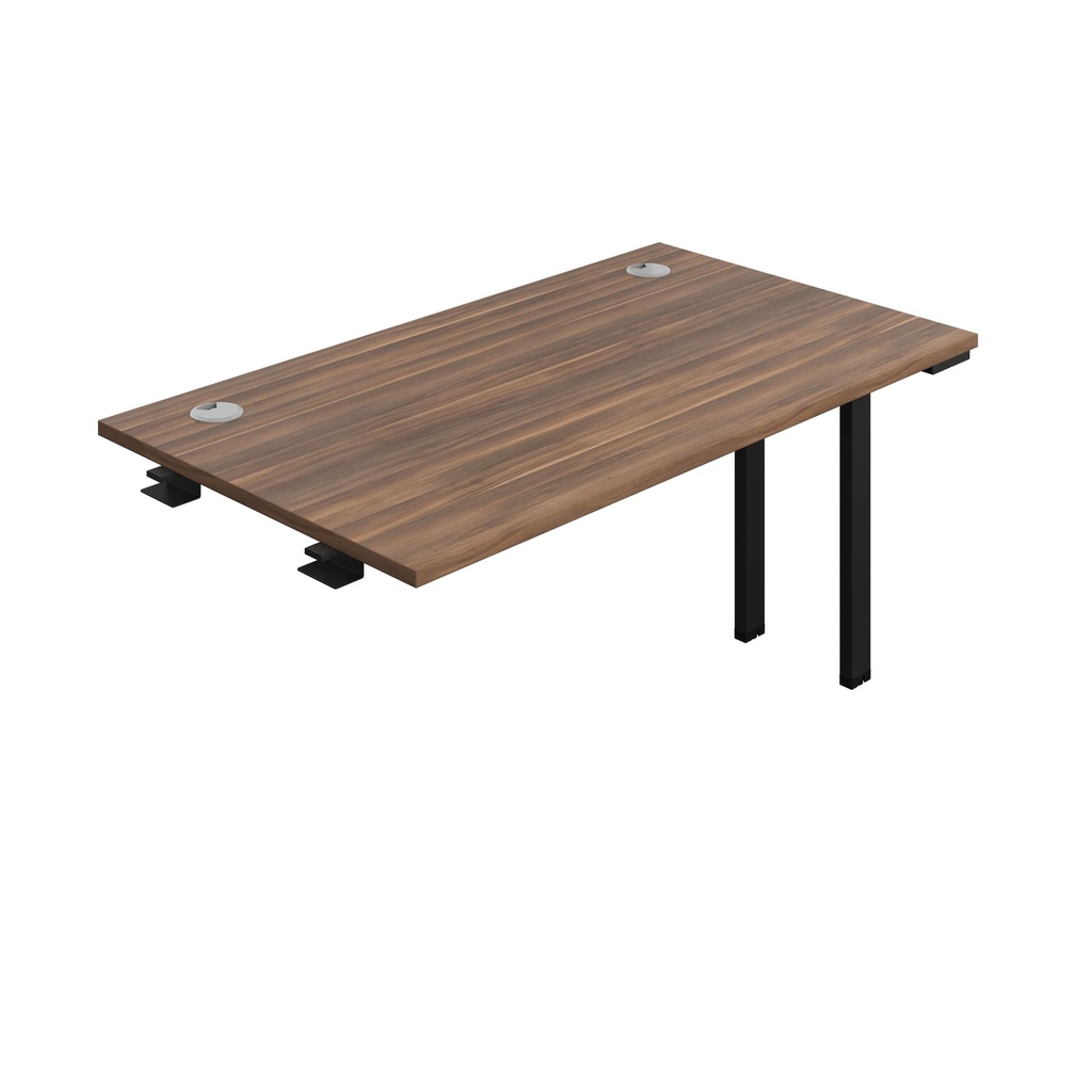 Synergy Bench Extension With Cable Ports: 1 Person (Fsc) | 1400 X 800 | Dark Walnut/Black