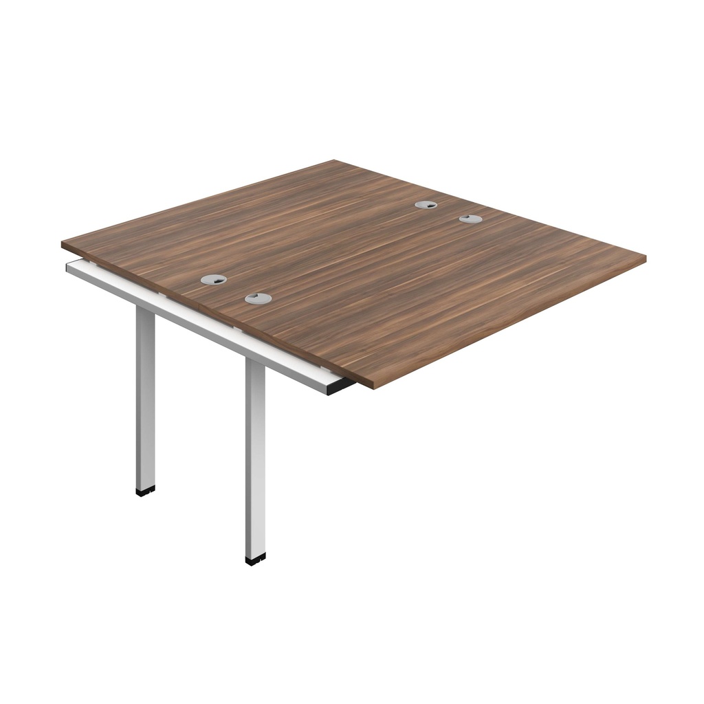 Synergy Bench Extension With Cable Ports: 2 Person (Fsc) | 1400 X 800 | Dark Walnut/Black