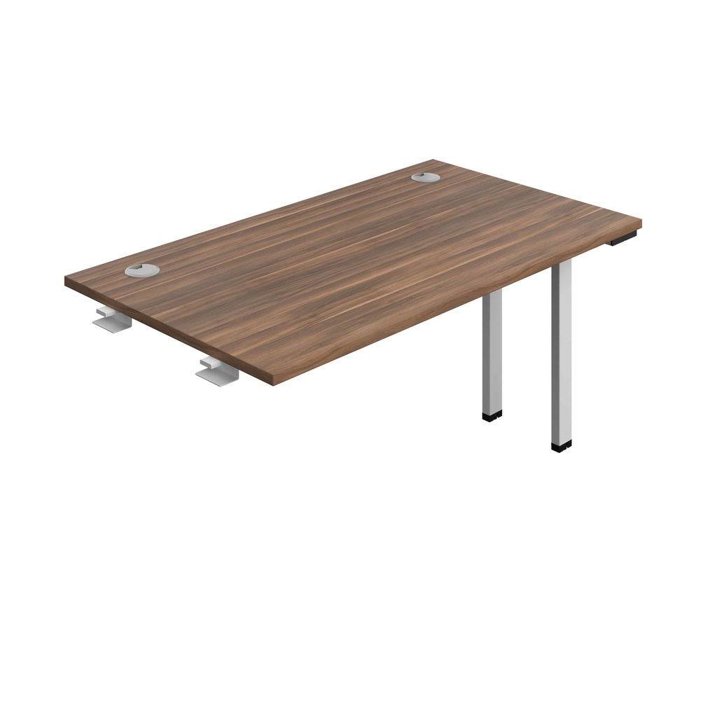 Synergy Bench Extension With Cable Ports: 1 Person (Fsc) | 1400 X 800 | Dark Walnut/Silver