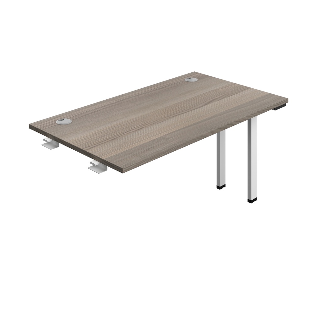 Synergy Bench Extension With Cable Ports: 1 Person (Fsc) | 1400 X 800 | Grey Oak/White