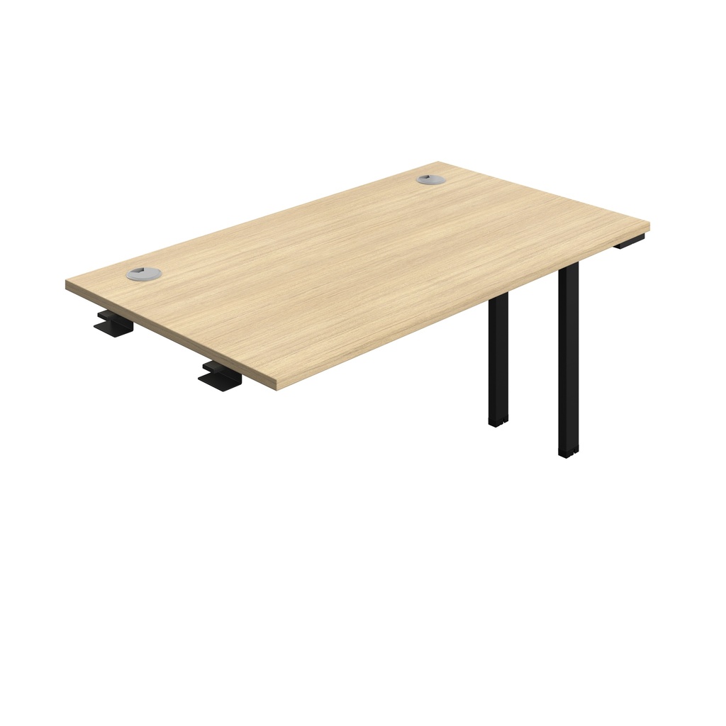 Synergy Bench Extension With Cable Ports: 1 Person (Fsc) | 1400 X 800 | Nova Oak/Black