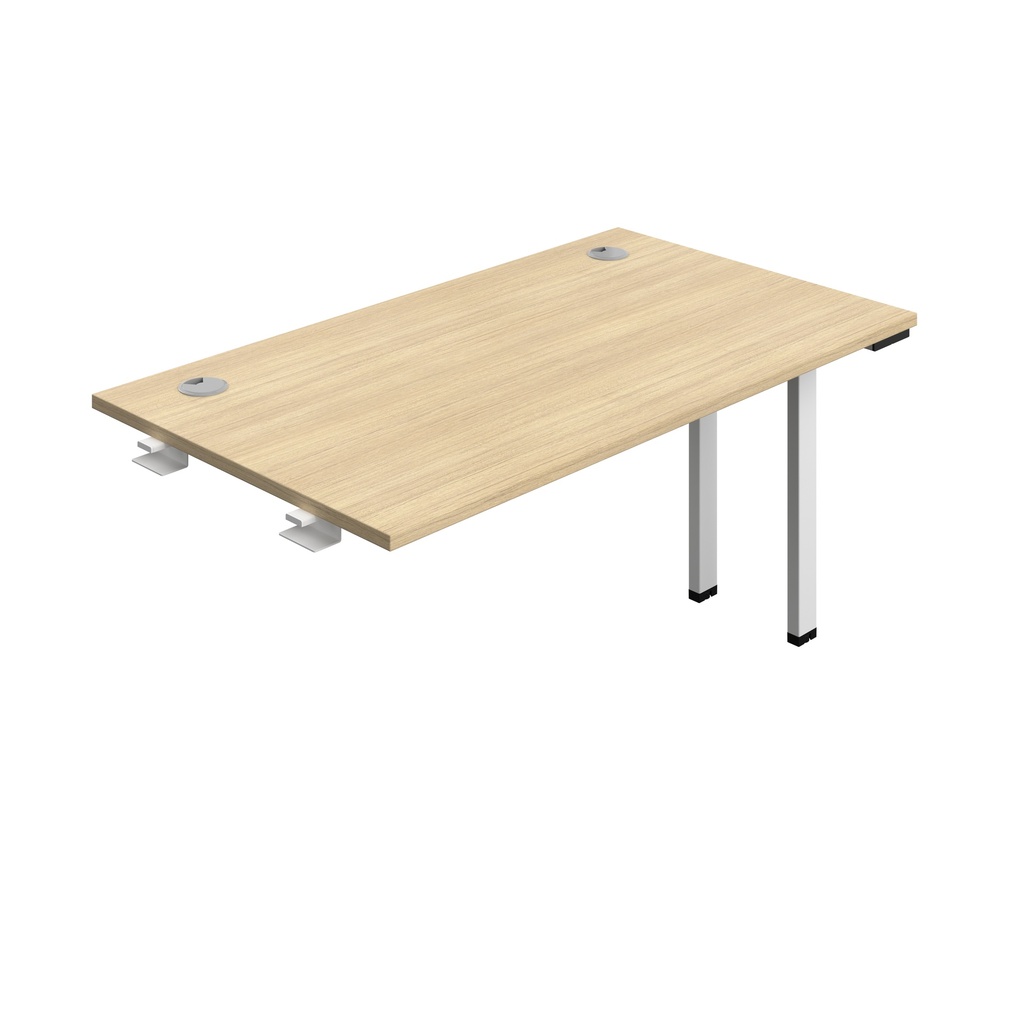 Synergy Bench Extension With Cable Ports: 1 Person (Fsc) | 1400 X 800 | Nova Oak/White